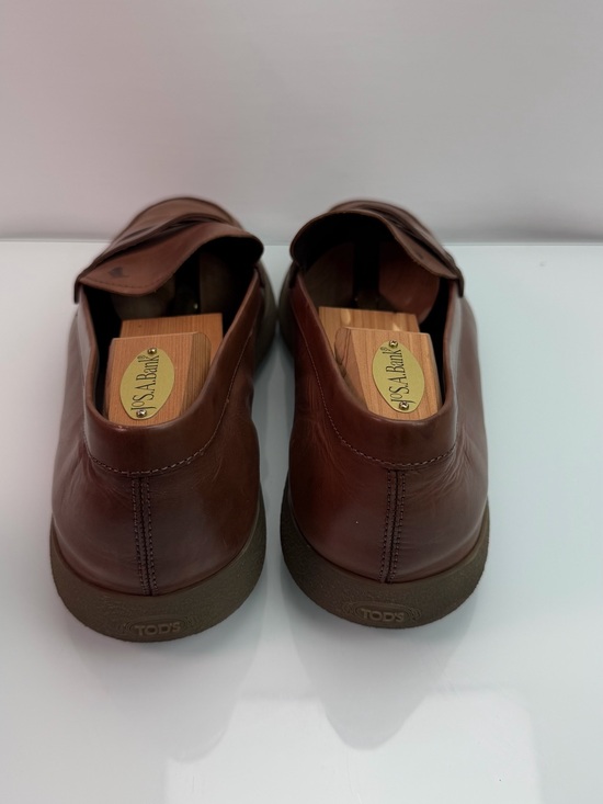 Tod’s Men’s Loafers Brown Leather Moccasin Size 11.5 main image 9